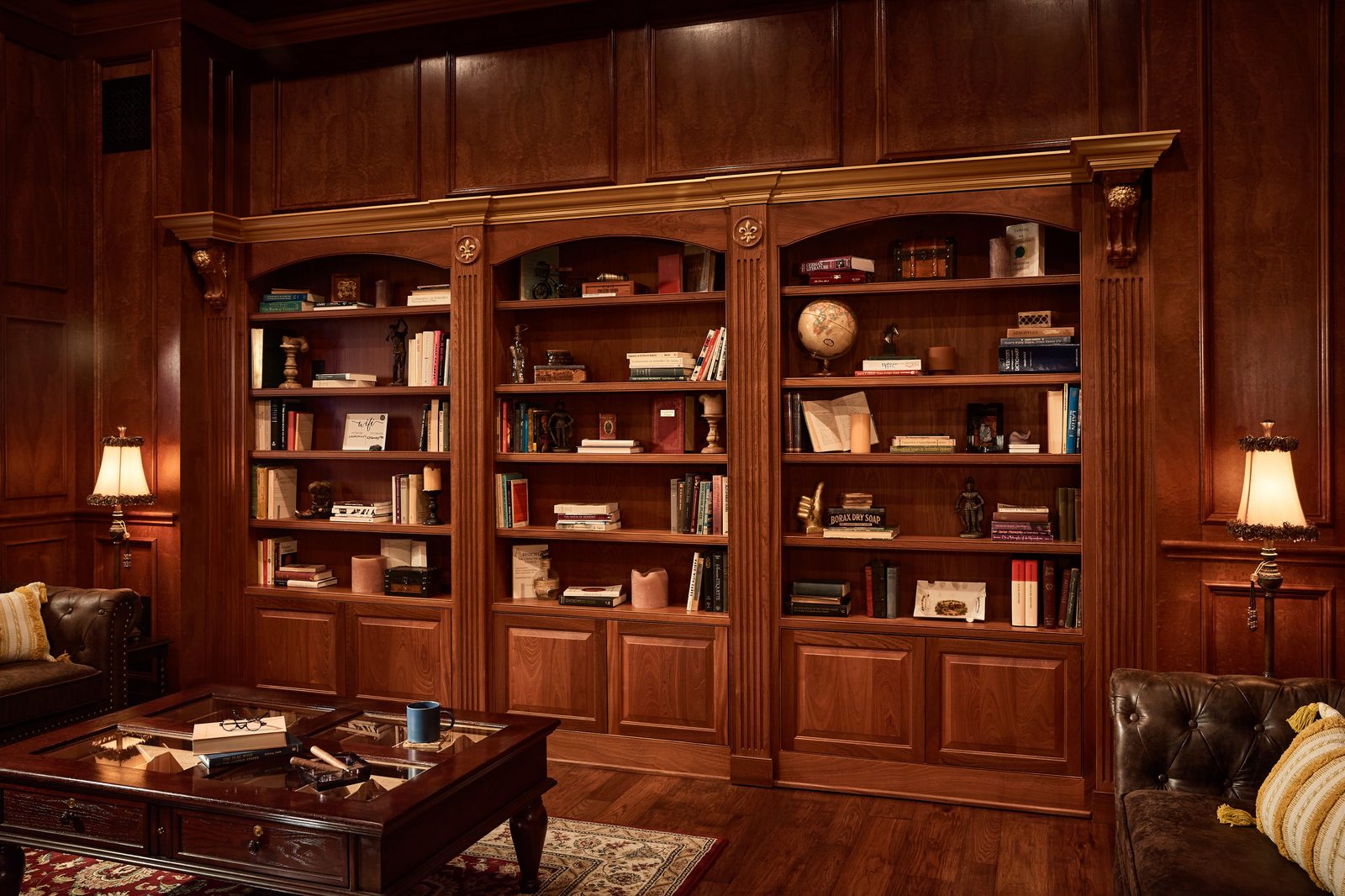 Library bookcase detail
