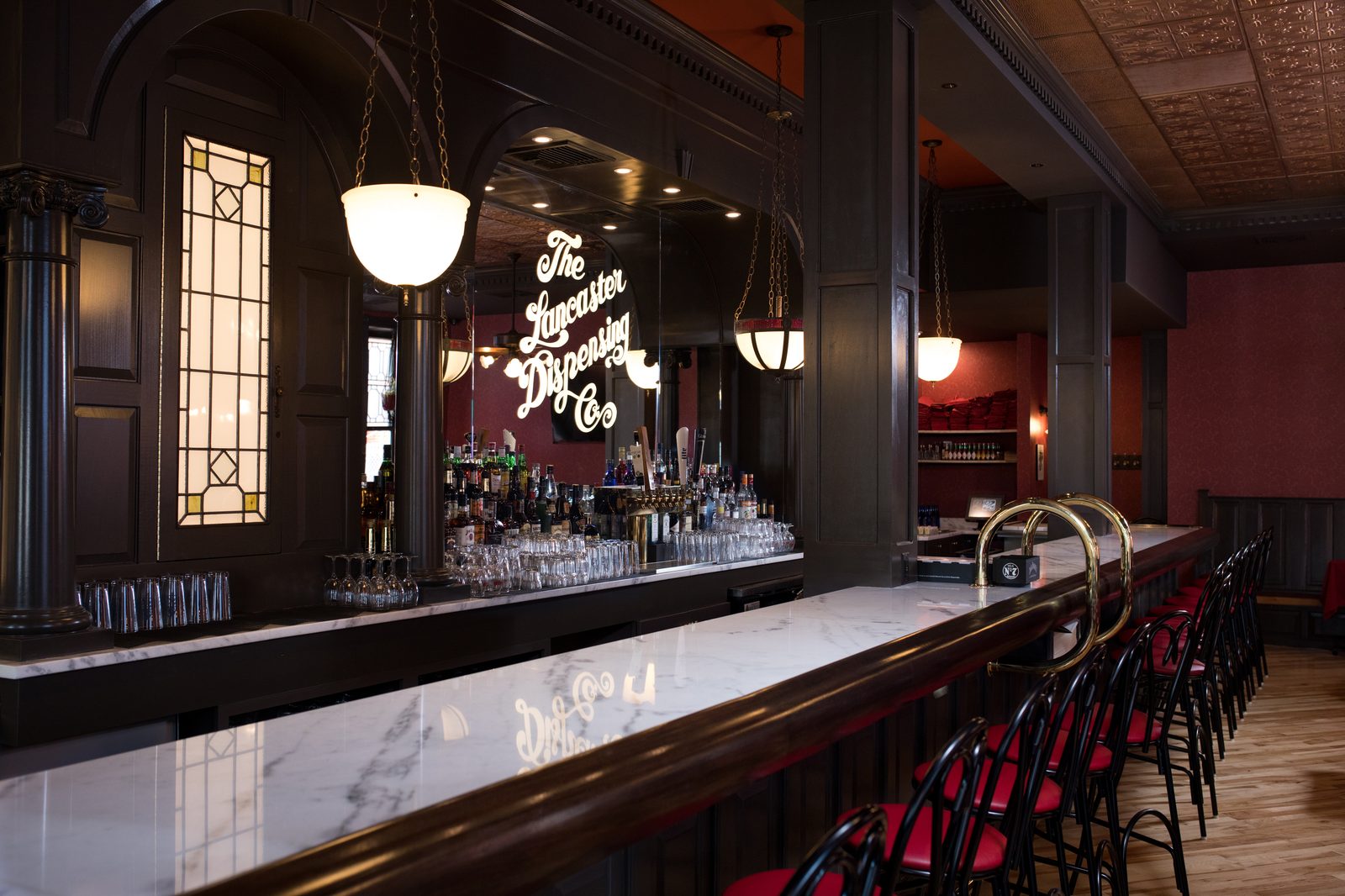 Rebuilt bar with custom millwork