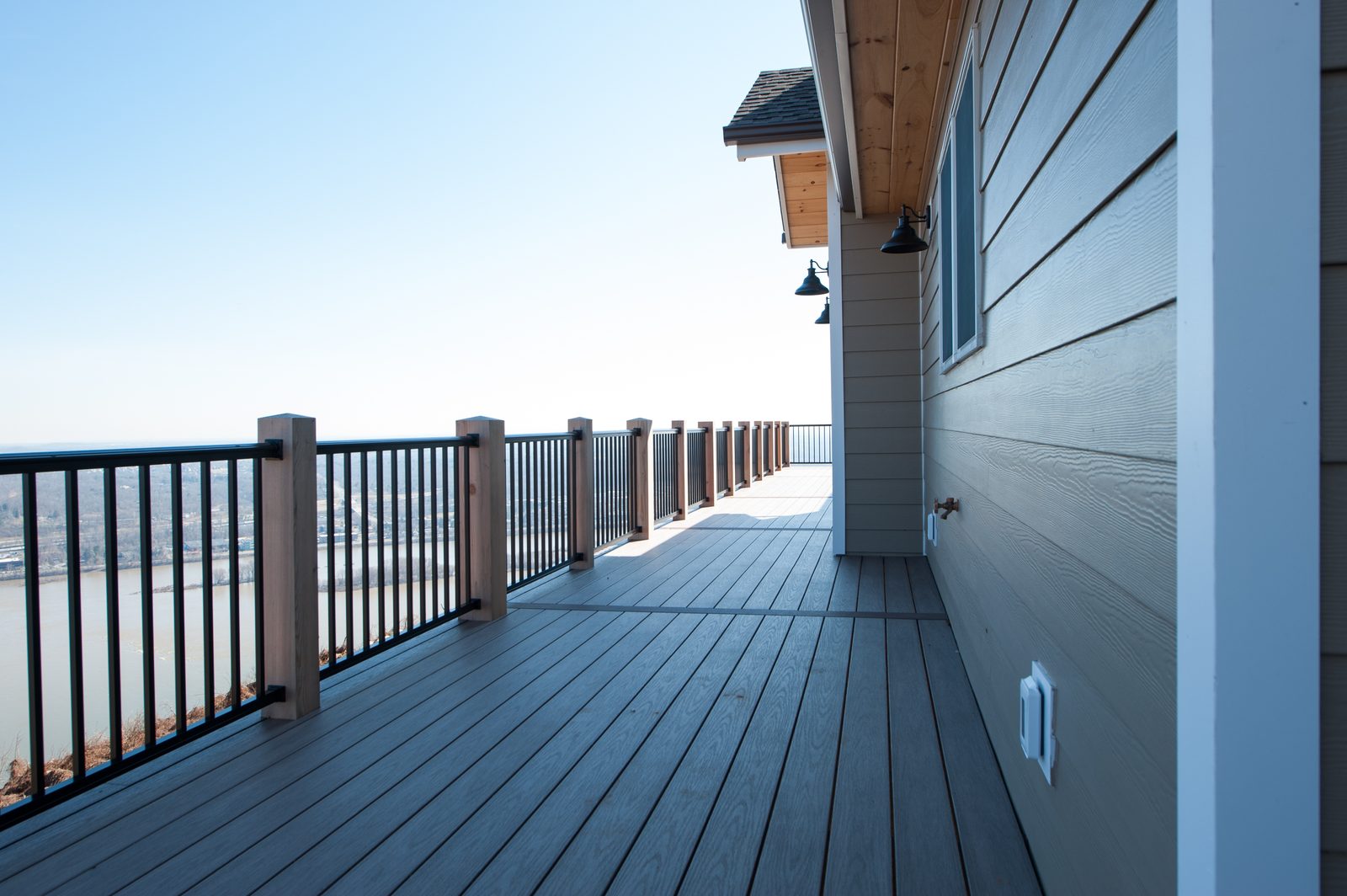 Second-floor deck overlooking the valley